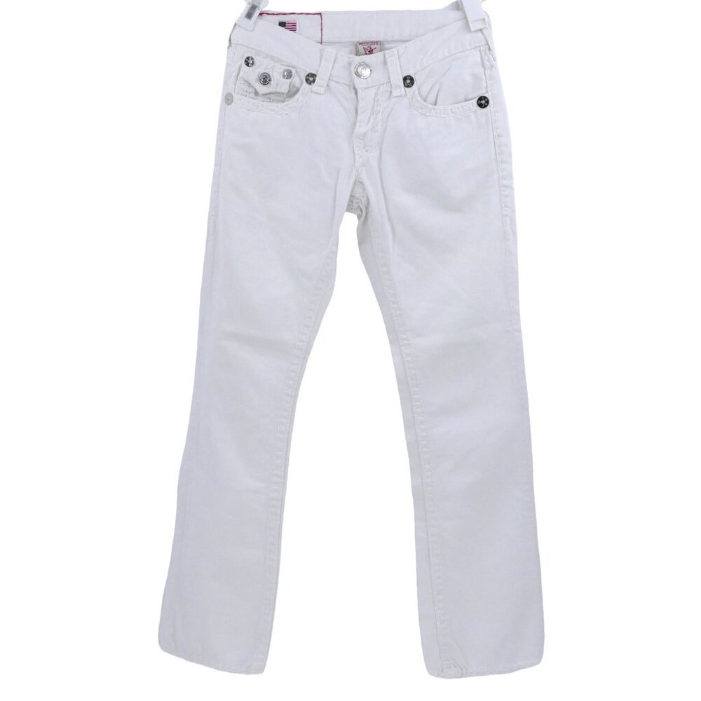 True Religion Men’s  Ricky Super T Denim White Jeans Made in USA Size 30